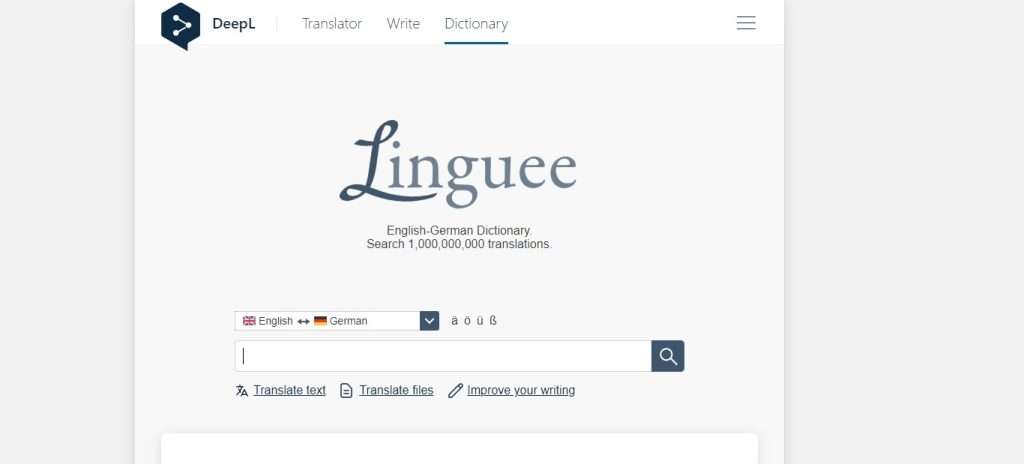  Linguee (Best AI Translation Tools)