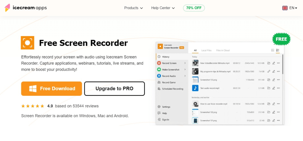 Icecream Screen Recorder (Best Screen Recorder Apps for Mac )