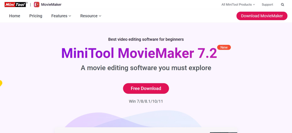 MiniTool Movie Maker  (Best Video Software)