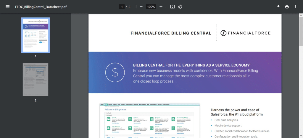 FinancialForce Billing (Best Invoice Management Software)