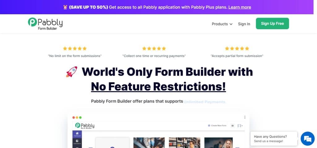 30. Pabbly Form Builder  (Best Online Form Builder Software )