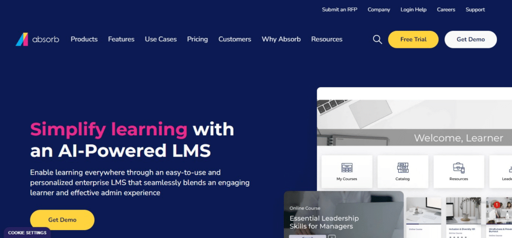 Absorb LMS (Best Learning Management Systems)