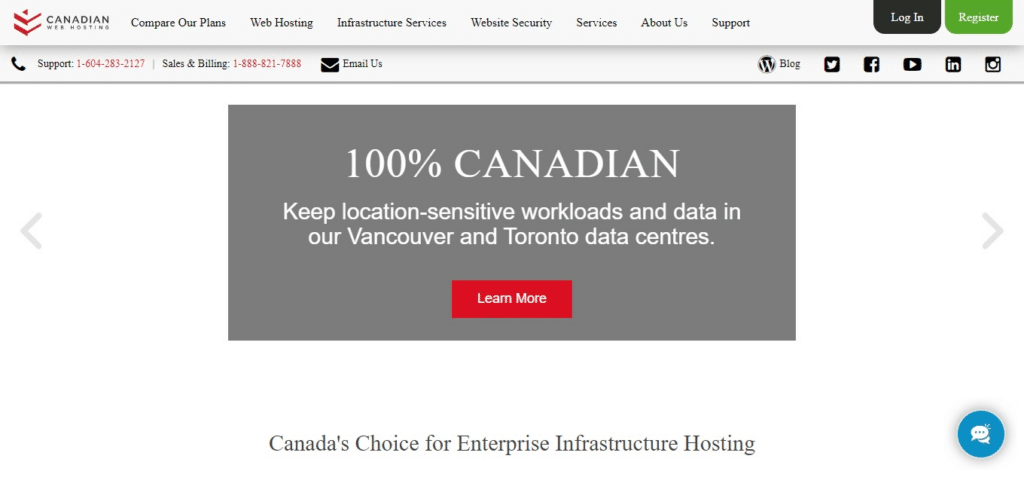 Canadian web hosting