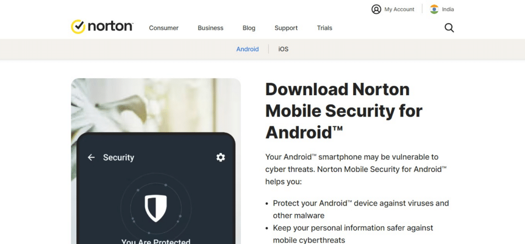 Norton Mobile Security (Best Free Security App For Android)