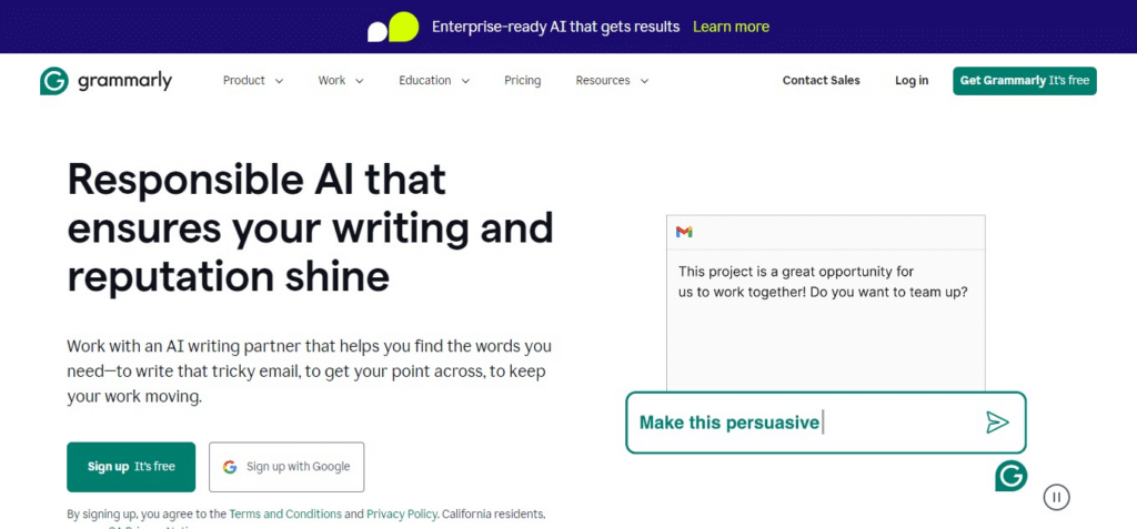 Grammarly (Best Ai Tools For Teachers)