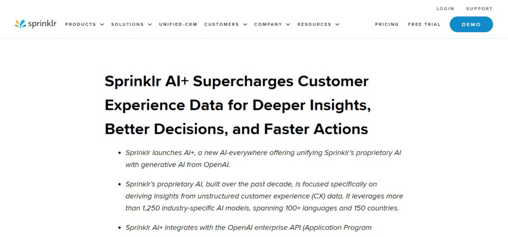 Sprinklr AI+