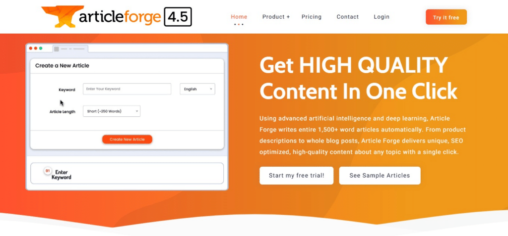 Article Forge AI Tools For Journalists