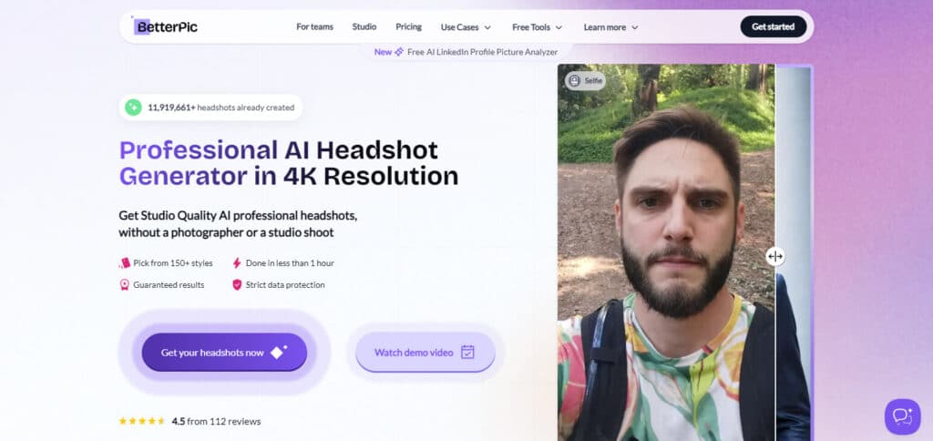 BetterPic Ai Headshot Generators
