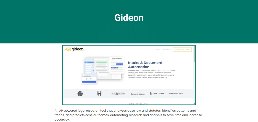 Gideon Best AI Legal Tools In India