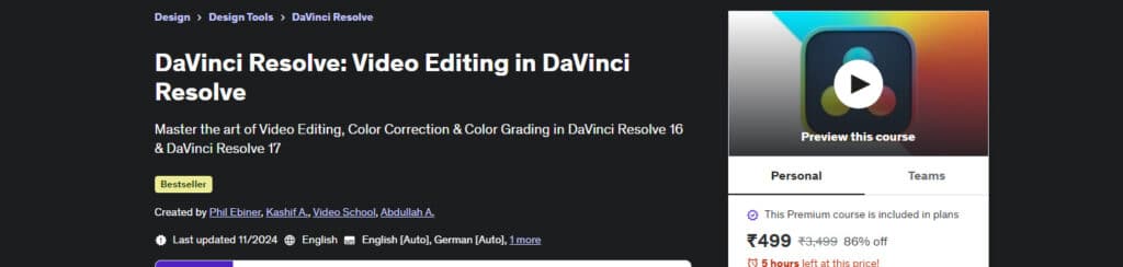 DaVinci Resolve Best Ai Video Editing Tools In India 