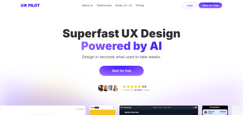 UX Pilot Best AI Business Plan Generators