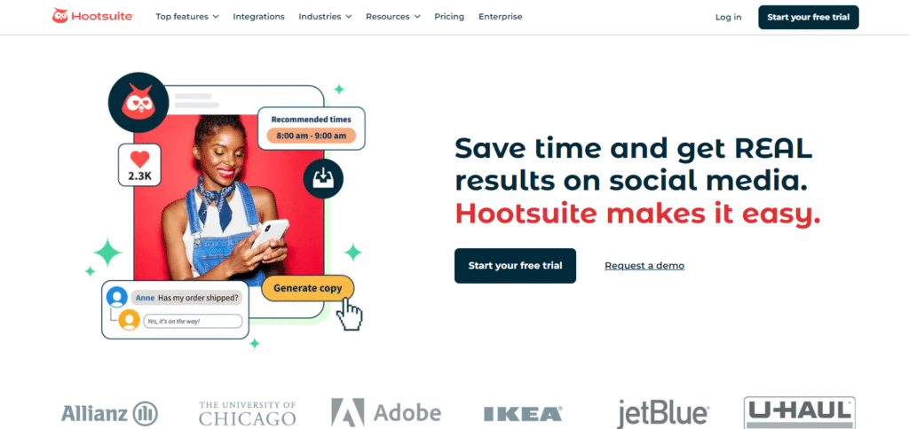 Hootsuite Best AI Business Plan Generators