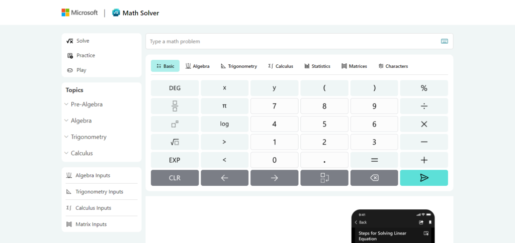 Microsoft Math Solver Best Ai Math Solver Free