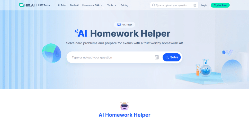 HIX Tutor Best Ai Math Solver Free