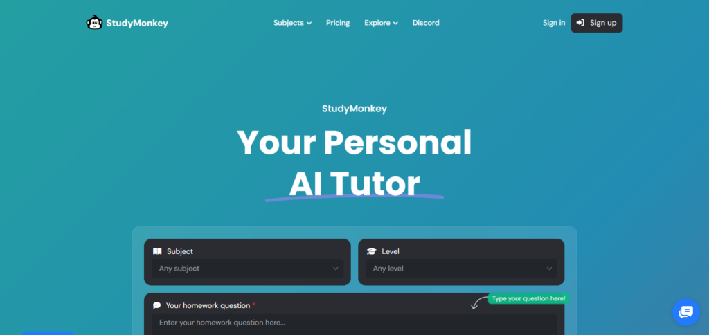 StudyMonkey Best Ai Math Solver Free