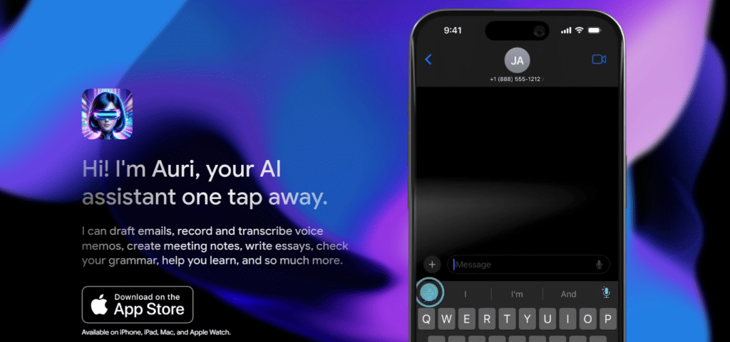 Auri AI Assistant & Keyboard Best Ai Keyboard For iphone