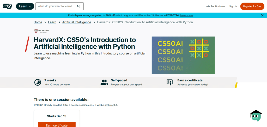 CS50's Introduction to Artificial Intelligence with Python (edX)