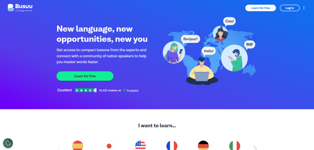 Busuu best AI language learning apps in 2025