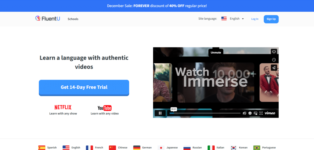 FluentU best AI language learning apps in 2025