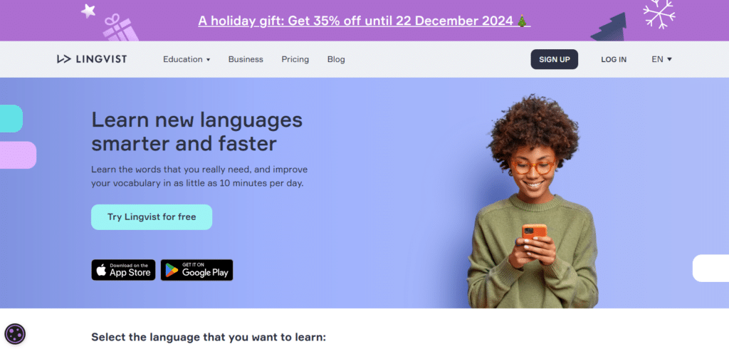 Lingvist best AI language learning apps in 2025
