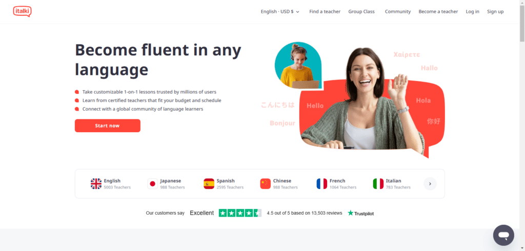 iTalki best AI language learning apps in 2025