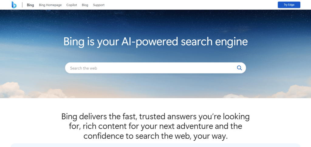 Microsoft Bing Best Ai Search Engine