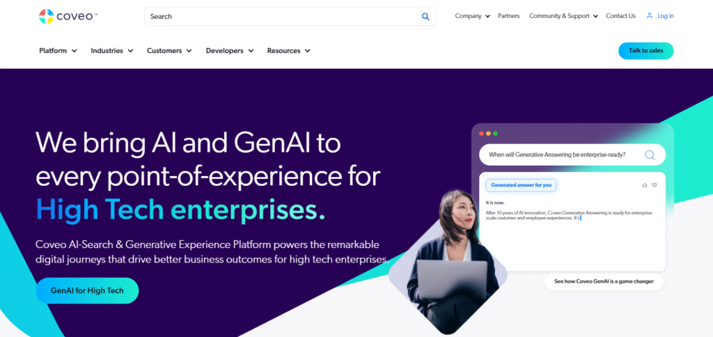 Coveo AI Search Best Ai Search Engine